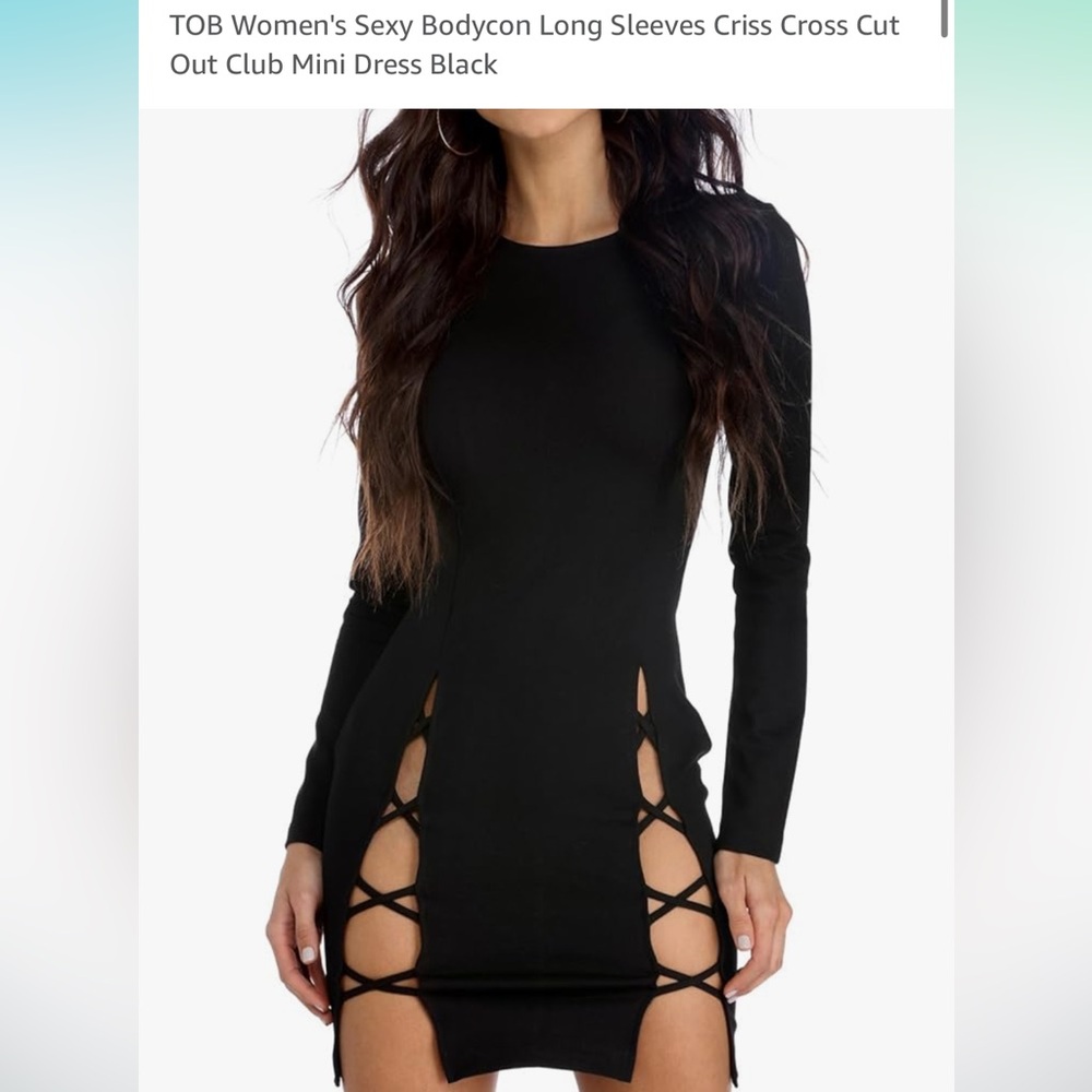 Body-con criss cross cutout dress